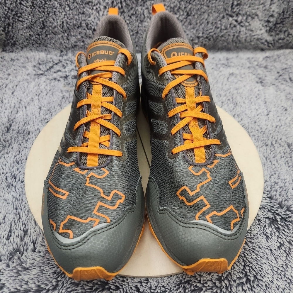 Icebug Anima3 RB9X Grey Orange Running Shoe Men's Size 12 - Picture 3 of 9
